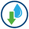 -Social-Responsibility-Strategic-Targets_icons_03 Water Decrease Arrow Reduction